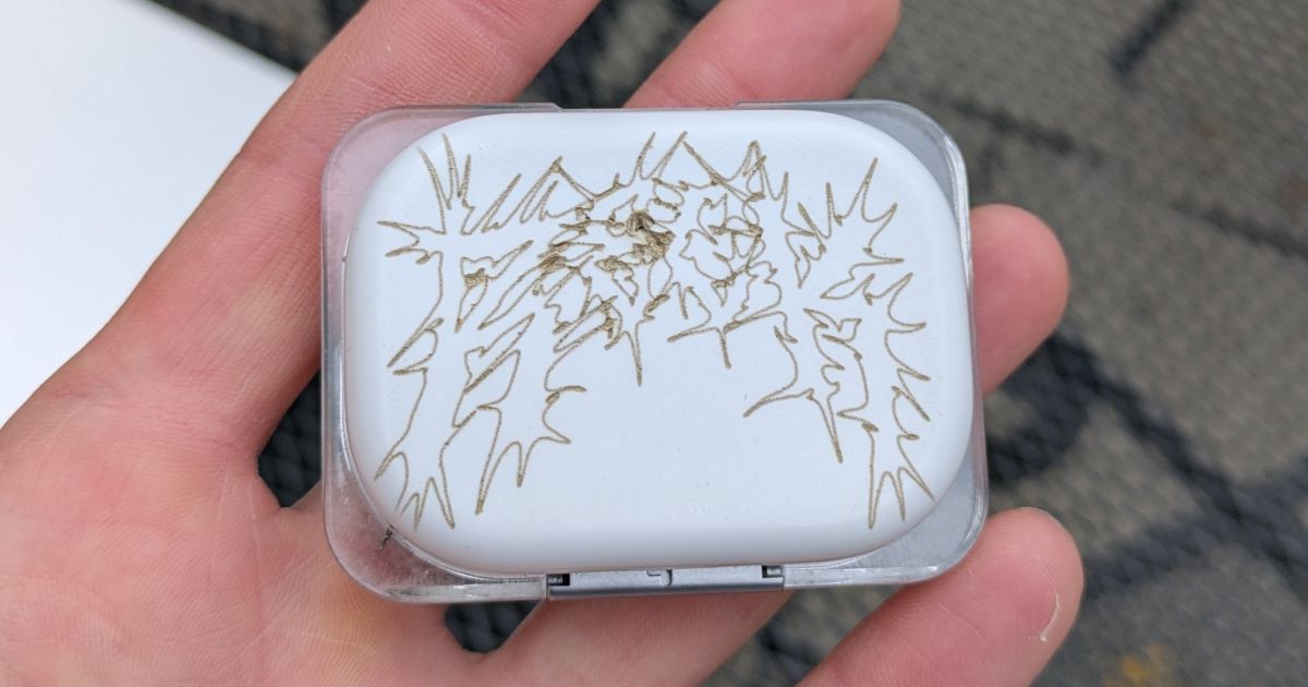 Deathmetal Engraving On Headphones